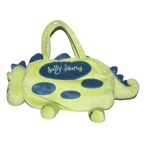 Laid Back Kids Green Blue Sully Saurus Duffle Tote Bag 14" x 7" x‎ 10"